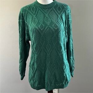 Vintage emerald green sweater size 10 medium